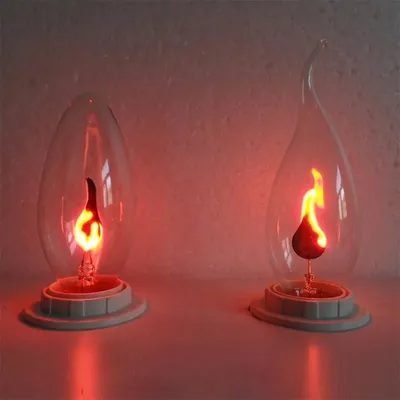 LED Candle Light Bulb E14 E27 LED Flame Effect Bulb AC220V Edison Emulation Fire Vintage Home Decor Ampoule Candle Bulb