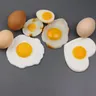 Gefälschte Spiegelei simulierte Lebensmittel pochierte Ei Modell Requisite künstliche Spiegeleier