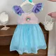Kleine Meerjungfrau Kleid Mädchen Ariel Prinzessin Kleid Kinder Sommer Phantasie Kostüm Kinder