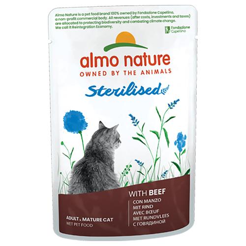12x70g Beef Sterilised Holistic Almo Nature Wet Cat Food