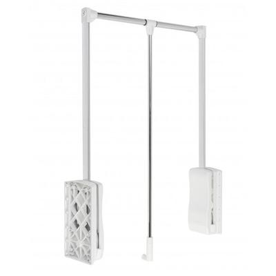 Ms Beschläge - Kleiderschranklift Kleiderstange ausklappbar Kleiderlift 545mm - 700mm 8 kg Weiß
