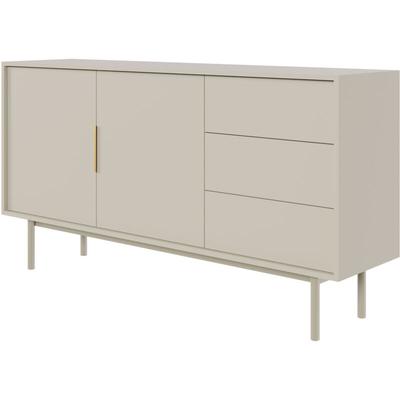 Viviaro - Sideboard 2-türig mit 3 Schubladen, Graubeige, 154 cm - Selsey