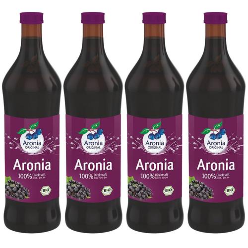 4 x Aronia Original, Pur jus d'aronia bio 4x700 ml Saft