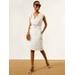 J.McLaughlin Women's Winifred Cap Sleeve Dress Sand, Size XL | Linen