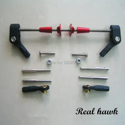 High quality adjustable 50cc/100cc rudder control horn + ball link COMBO rc aircraft rudder metal control horn COMBO