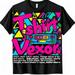 Retro Vintage 80s Style Boombox Neon Geometric Shapes Black TShirt Groovy Design with Vintage Cassette Player Radio Box Commercial Use