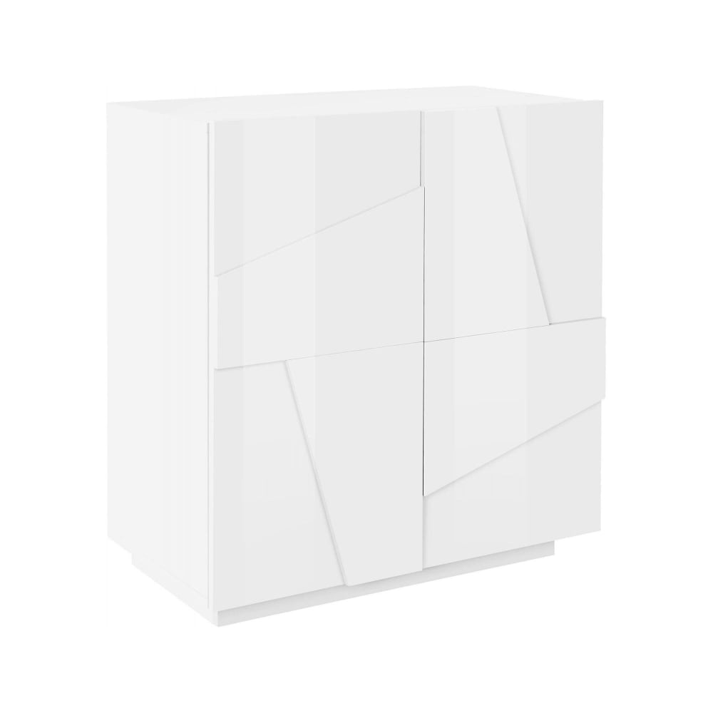 Buffet effet bois blanc brillant 81x44 cm