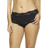 Plus Size Women's Stripe Delight Hipster Panty by Paramour in Black (Size M)