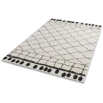 Hochflor-Teppich "Winsome 6318-241", weiß, B:200cm H:25mm L:290cm, Kunstfaser, SCHÖNER WOHNEN-KOLLEKTION, Teppiche, Langflor, Hoch Tief Struktur, Wohnzimmer, Schöner Wohnen Kollektion Image