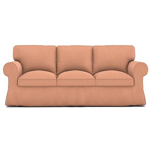 Sofaüberwurf 100% Baumwolle 3-Sitzer Sofa Bezug Einfarbig Gesteppt Image