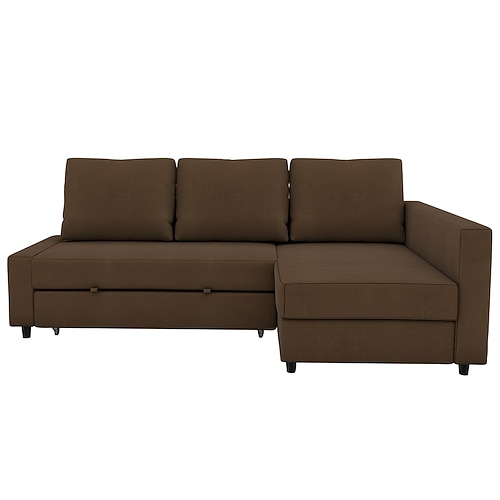 Ecksofa Bettbezüge L-förmig uni Samt Überwürfe Image