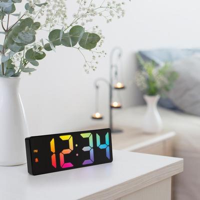 Equity 617-386 2" Gradient Digital Alarm Clock with Indoor Temperature