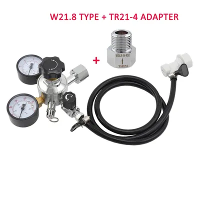 Double Gauges CO2 Regulator Safety Pressure Relief Valve Home Brew Beer Keg Gas Line Assembly 0-3000 PSI Tanks Pressure