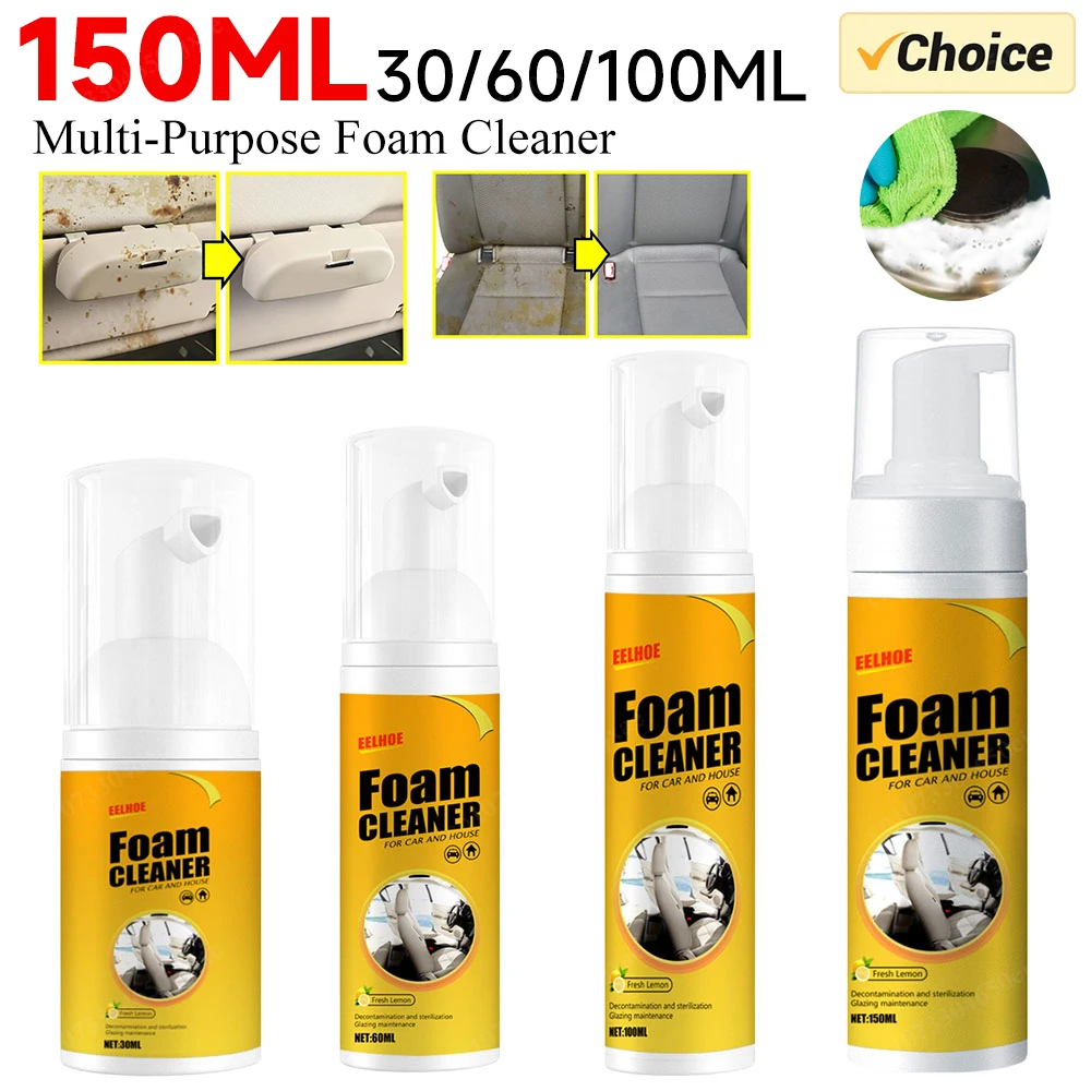 30/60/100/150ml Innen reiniger für den Heimgebrauch Mehrzweck wasch pflege Schaum reiniger Sprüh schaum reiniger Blasen reiniger Image