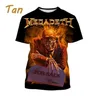 Neue Mode Megadeth 3D-Druck T-Shirts Männer Damen Tops beliebte T-Shirts Hip-Hop-Stil Kurzarm