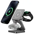 Supporto per caricabatterie Wireless magnetico pieghevole 3 In 1 per iPhone 16 15 14 13 Pro/Max/Plus AirPods 3/2 supporto per caricabatterie rapido Dock Station