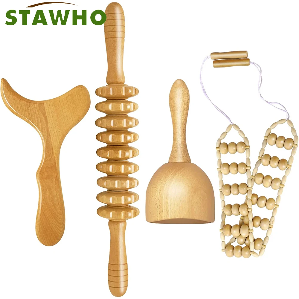 Strumenti per massaggio con terapia del legno Massaggiatore per drenaggio linfatico Strumenti per scolpire il corpo per Maderoterapia Colombiana, anticellulite