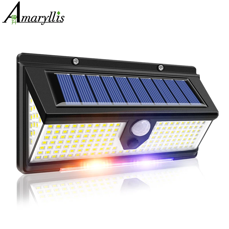 lampe solaire exterieur décoration de jardin Éclairage fantaisie Lampe solaire 190led lampe décorative de jardin extérieur quatre modes de fonctionnement ip65 lampe murale étanche à bande inductive