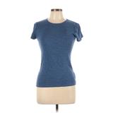 Gap Short Sleeve T-Shirt: Blue Solid Tops - Women's Size Medium