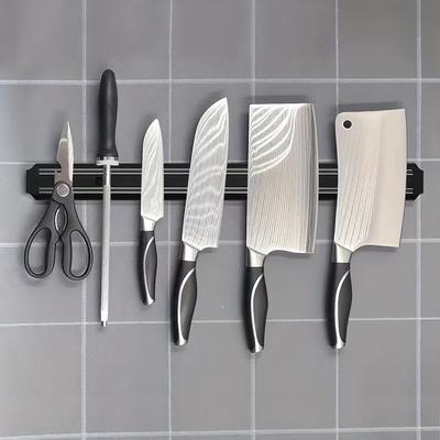 TEMU 1pc, Powerful Magnetic Knife Holder For Wall - Creative Kitchen Knife Rack With Magnetic Strip - Easy To Install And Use - Perfect For Organizing And Storing Kitchen Knives