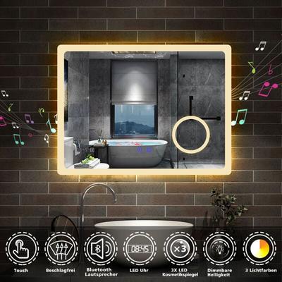 Aica Sanitaire - led Badspiegel Touch Wandspiegel Badezimmerspiegel
