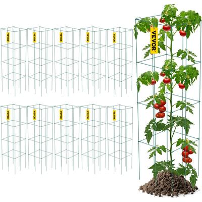 Mophorn - vevor Tomatenkäfige, 30 x 30 x 117 cm, 10er-Set quadratische Pflanzenstützkäfige, Image