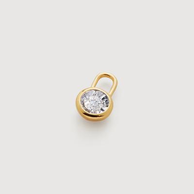 Gold Lab Grown Diamond Solitaire Ear Charm Lab Grown Diamond