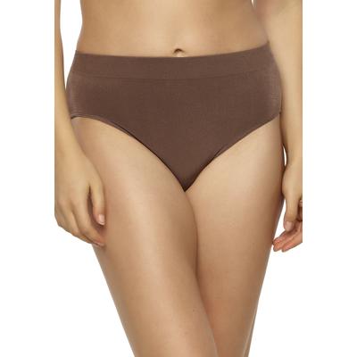 Plus Size Women's Body Smooth Hi Cut Seamless Brief Panty by Paramour by Felina in Sparrow (Size 1X)