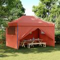 Tendone per Feste Pieghevole Pop-Up con 4 Pareti Terracotta - Vidaxl