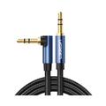 Cavo cavo AUX angolato 2x mini jack 3,5 mm 1,5 m blu
