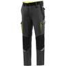 Dc Tech Trousers pantaloni tecnici grigio scuro/giallo fluo Tg.L con inserti di rinforzo sulle