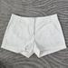 J. Crew Shorts | J.Crew Chino Short Shorts Size 2 White Denim 100% Cotton Pockets Mid Rise Zip | Color: White | Size: 2