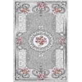 Gray 157 x 106 x 0.1 in Area Rug - East Urban Home Rectangle Floranne Area Rug w/ Non-Slip Backing | 157 H x 106 W x 0.1 D in | Wayfair