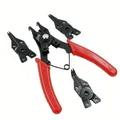 Pinze per anelli elastici 4 in 1 Set Pinze per anelli elastici Multi crimpatura Pinza rimovibile Testa di fissaggio Pinze per anelli elastici Utensili manuali Multifunzionali