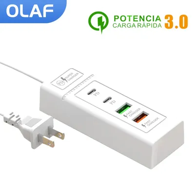 4 Port USB Charger PD 20W Type C Fast Charger Wall Chargers Power Adapter 3.0 Charger For iPhone EU US Plug Mobile Phone Charger