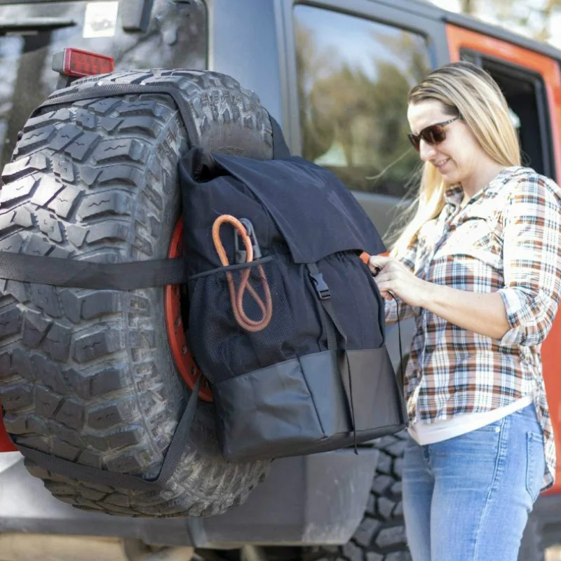 Borsa per la spazzatura per pneumatici di scorta per auto Zaino per recupero fuoristrada Attrezzatura da campeggio SUV Camion Camper Veicoli fuoristrada Rimorchi Borsa per pneumatici