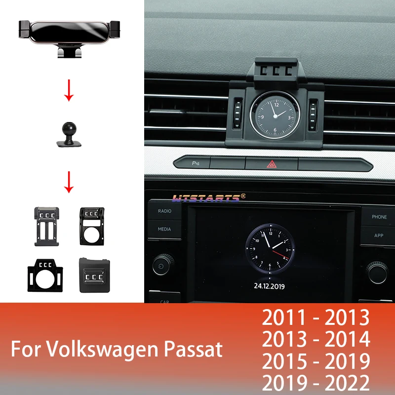 Auto Telefon Halter Mobile Halterung Ständer Für Volkswagen Passat B7 B8 B9 2011-2023 Einstellbare GPS Spezielle Navigation halterung Image