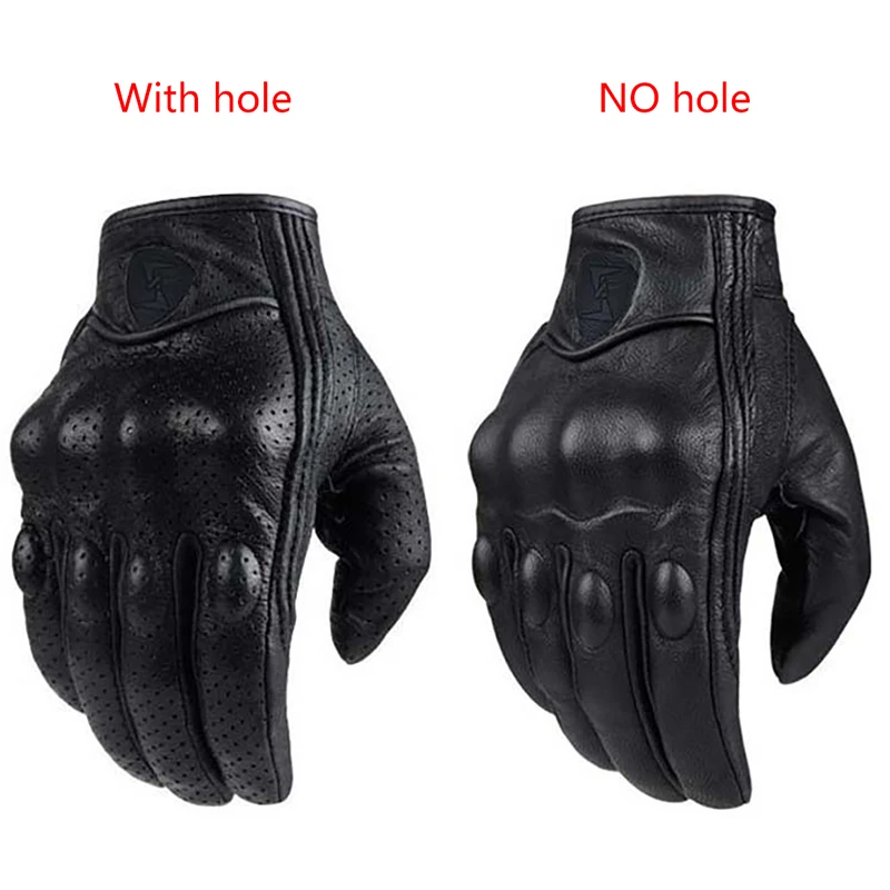 Motorrad handschuhe schwarz Rennen Echt leder Motorrad weiß Straßen rennen Team Handschuh Männer Sommer Winter Image
