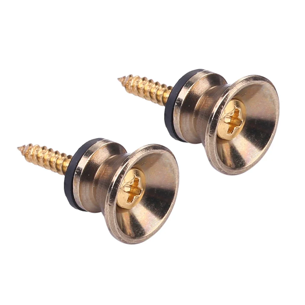 2 stücke Metall Gitarre Pegs für Folk Ukulele Gitarre Schnalle Taste Ende Lock Pins Saiten Instrumente Zubehör Image