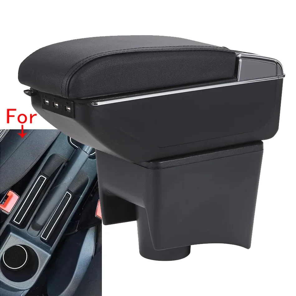 Für volkswagen polo armlehne für vw polo mk5 6r vento auto armlehnen box 2013-2016 aufbewahrung sbox autozubehör einfache installation Image