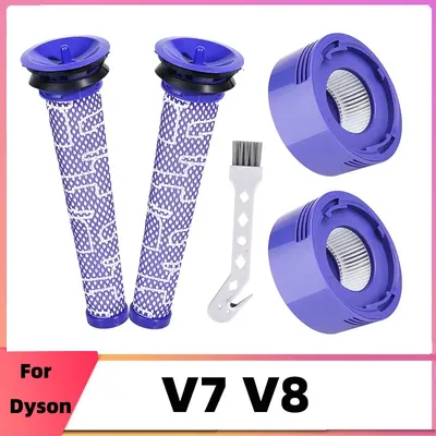 HEPA-Filter für Dyson V8 V7 Ersatzteile Roboter-Staubsauger vorne und hinten waschbarer Filter Ersatz Reinigungsgerät Zubehör
