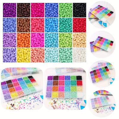 TEMU 8500pcs 24 Colors 3mm Glass Seed Beads For Jewelry Making, Diy Beading Crafting Set With Storage Box For Bracelets, Necklaces, Rings, Art & Crafts