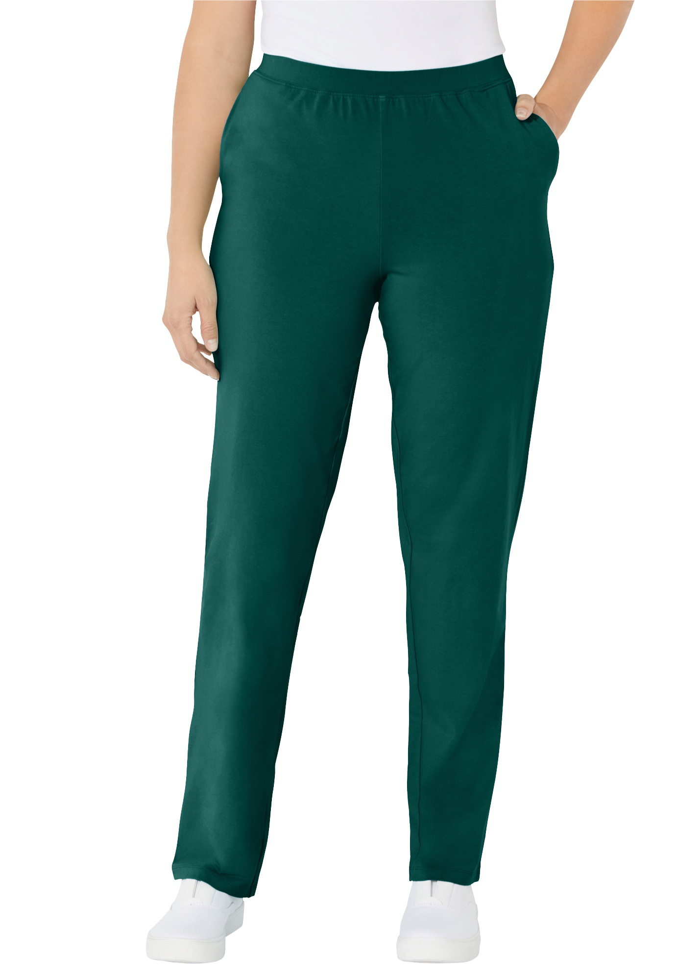 Plus Size Women's Suprema® Pant by Catherines in Emerald Green (Size 5X)