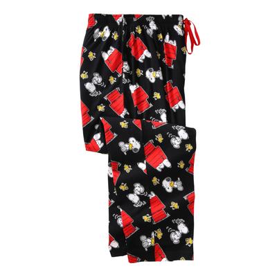 Men's Big & Tall Licensed Novelty Pajama Pants by KingSize in Snoopy Woodstock Toss (Size 4XL) Pajama Bottoms