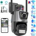 Ip Telecamera 8MP 4K esterno WiFi ptz 2 obiettivo doppio schermo 8X zoom cctv