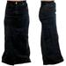 Zara Skirts | Custom Reworked Zara Black Denim Jean Maxi Skirt With Slit Raw Hem Maxi Skirt | Color: Black | Size: 8