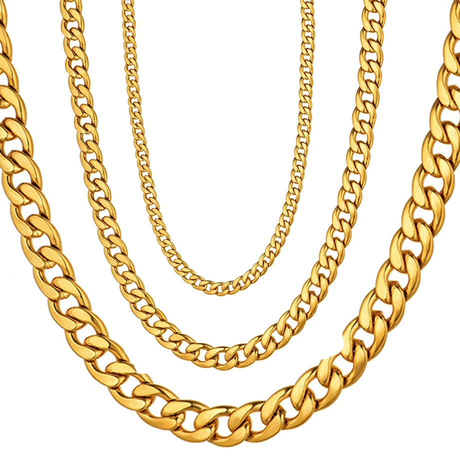 Herren/12mm 316l Edelstahl Gold Farbe Miami Cuban Link Halskette lange männliche Hip Hop Schmuck kette Großhandel Drops hipping