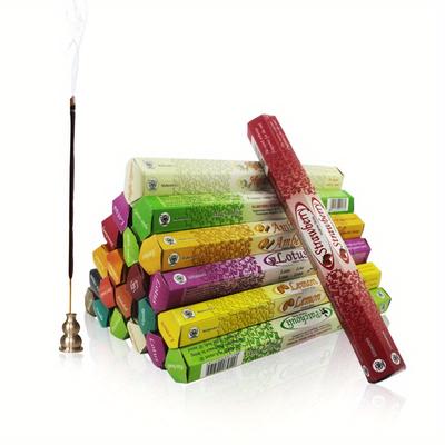 TEMU 20pcs/box, Incense Sticks - Vanilla, Sandalwood, Cherry, Women's Fragrance, White Rose Yoga, Lavender Fragrance, And More - Enjoy The Fragrance - Yoga, Meditation, And More Home Decoration