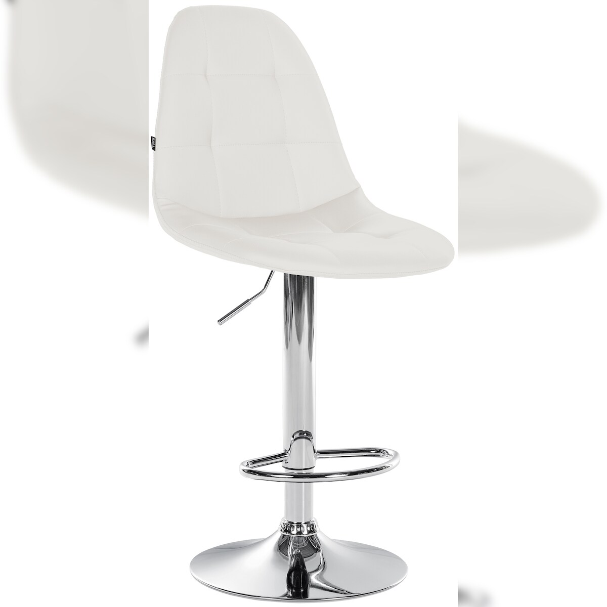 CLP Barhocker Elmore Kunstleder weiß/Metall in Chromoptik Image