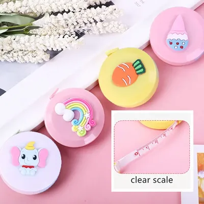 Portable Cartoon 150cm/60” Tape Measures Retractable Ruler Measurements Roll Mini Tapes Sewing Ruler